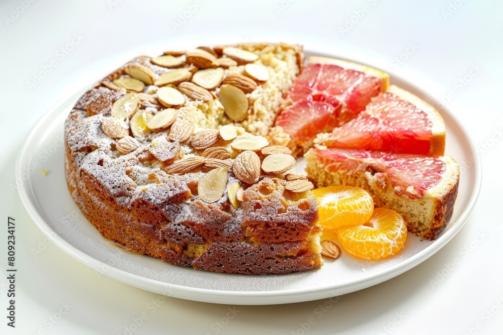 Almond Citrus Olive Oil Cake with Burst of Freshness from Orange and Grapefruit Almond Citrus Olive Oil Cake with Burst of Freshness from Orange and Grapefruit