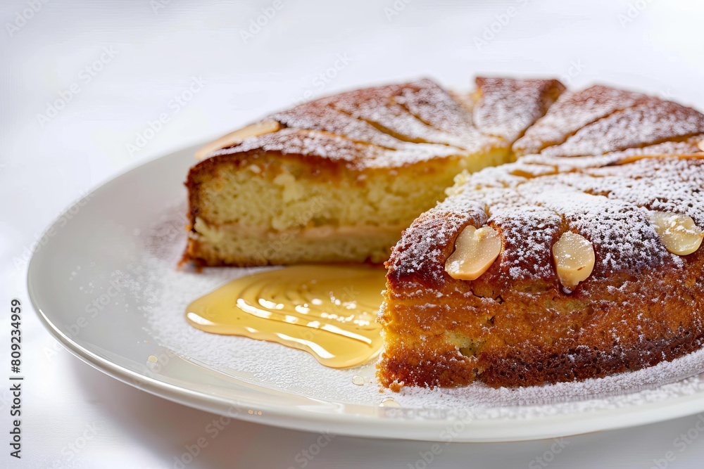 Moist Almond Cake with Confectioners' Sugar Dusting