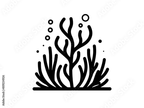 a black and white drawing of a plant
