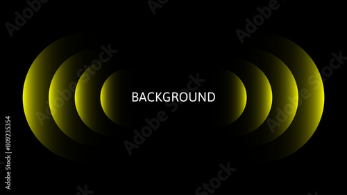 Black and yellow abstract background with gradient transition, blended rounds, overlay pattern	