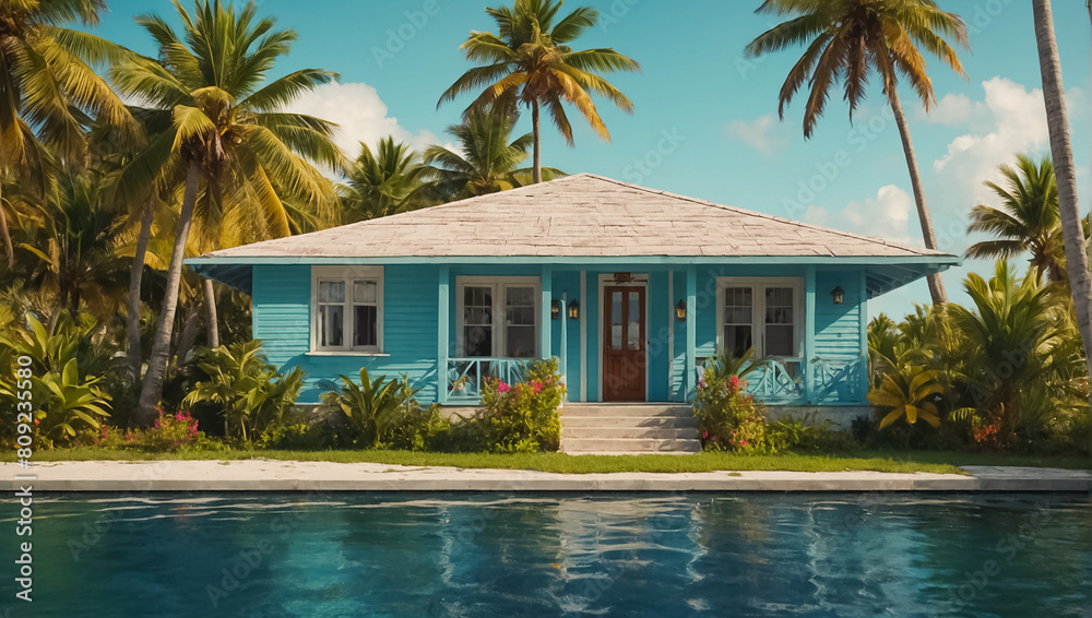 Stunning bungalow on the Bahamas islands