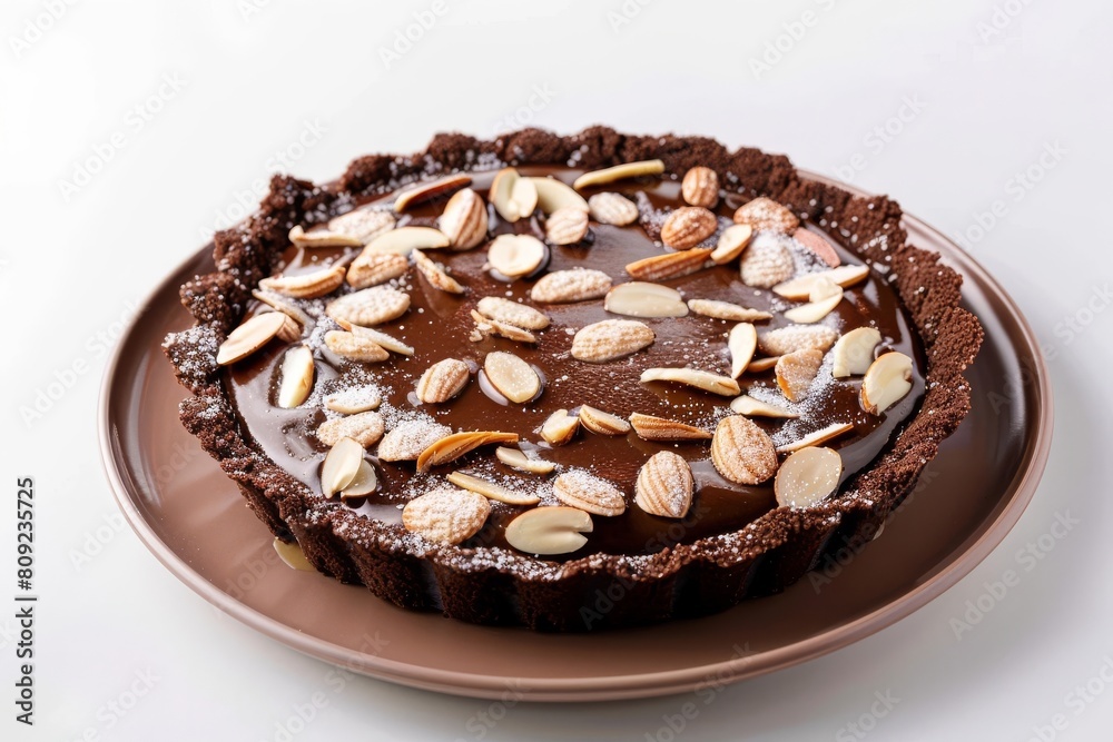 Almond Butter Pie with Creamy Chocolate Toffee Crust Almond Butter Pie with Creamy Chocolate Toffee Crust