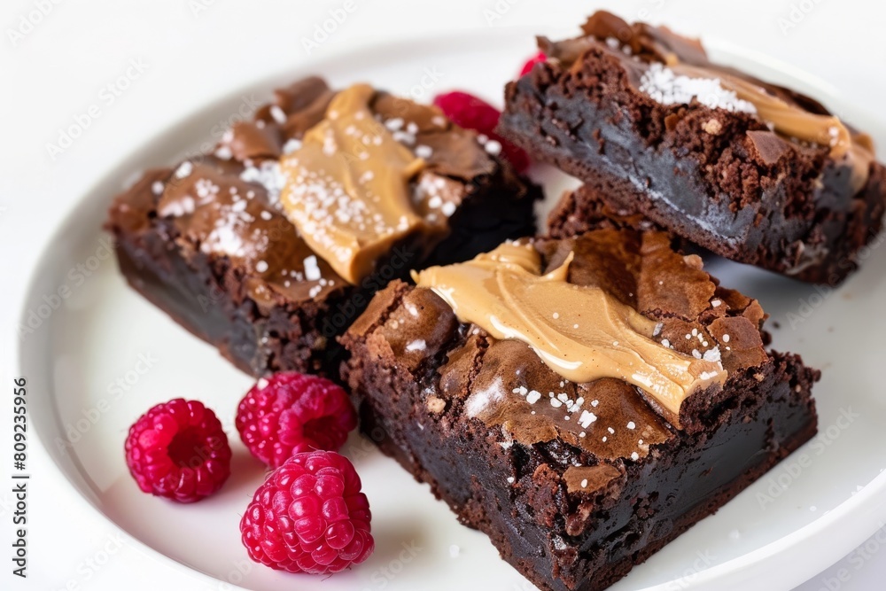 Sensational Almond Butter Brownies with Fresh Berry Garnish Sensational Almond Butter Brownies with Fresh Berry Garnish