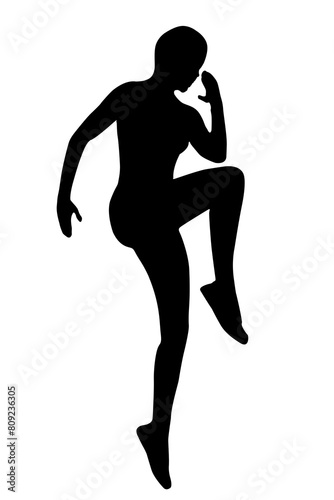 straight vector image silhouette modern yoga exercises stretching  beauty  body line art. For use as a brochure template or for use in web design.