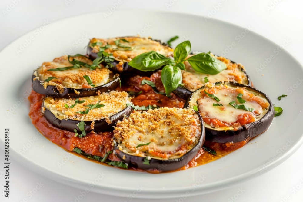 Flavorful Eggplant Parmesan with Aromatic Herb Crust