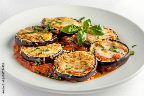 Flavorful Eggplant Parmesan with Aromatic Herb Crust