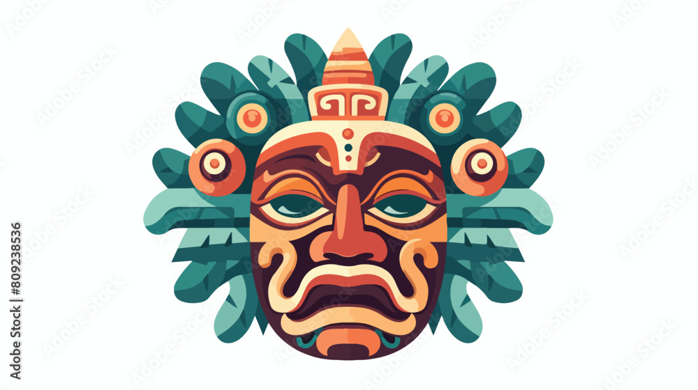 Mayan mask. Ethnic tribal religious ritual element