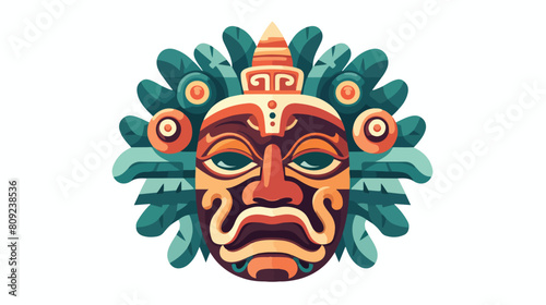 Mayan mask. Ethnic tribal religious ritual element