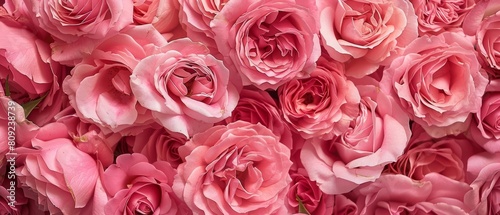 Bright pink roses layered together  with each petal contributing to a vibrant display bursting with energy and joy