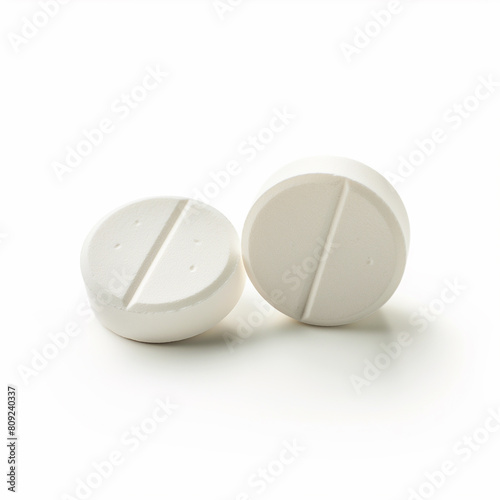 there are two white pills sitting on a white surface