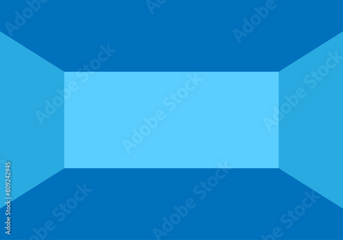 Fondo de habitación vacía de paredes azules.