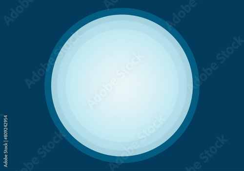 Fondo de foco circular azul de cristal en fondo azul oscuro.