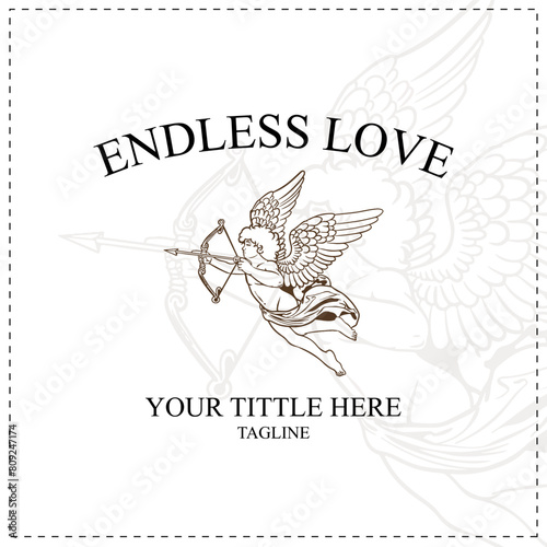Vector cupid endless love illustration