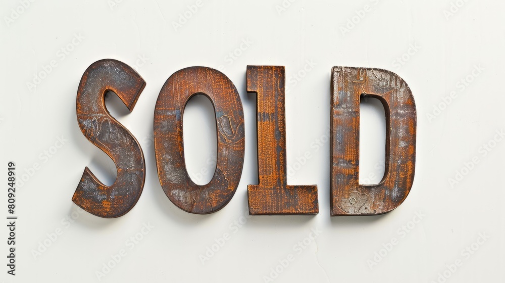 The word Sold created in Nutmeg Typography. The word Sold created in Nutmeg Typography.