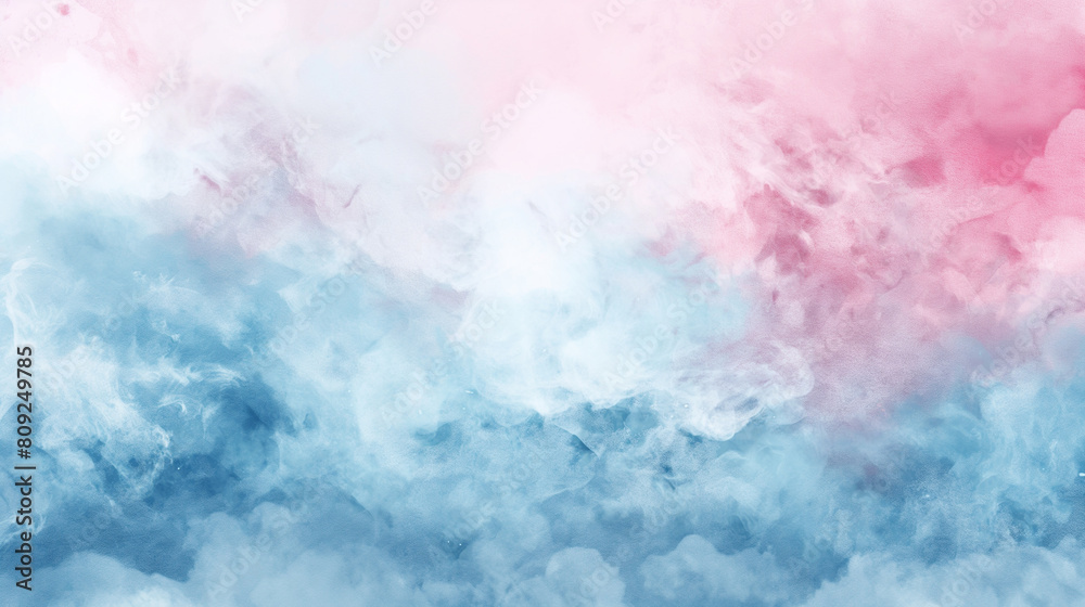 Fototapeta premium A watercolor painting of a sky with blue and pink clouds