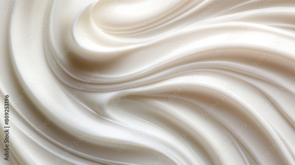 Smooth Swirls Of White Cream In An Abstract Textured Background. Generative AI Smooth Swirls Of White Cream In An Abstract Textured Background. Generative AI