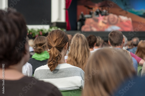 People at a free concert.