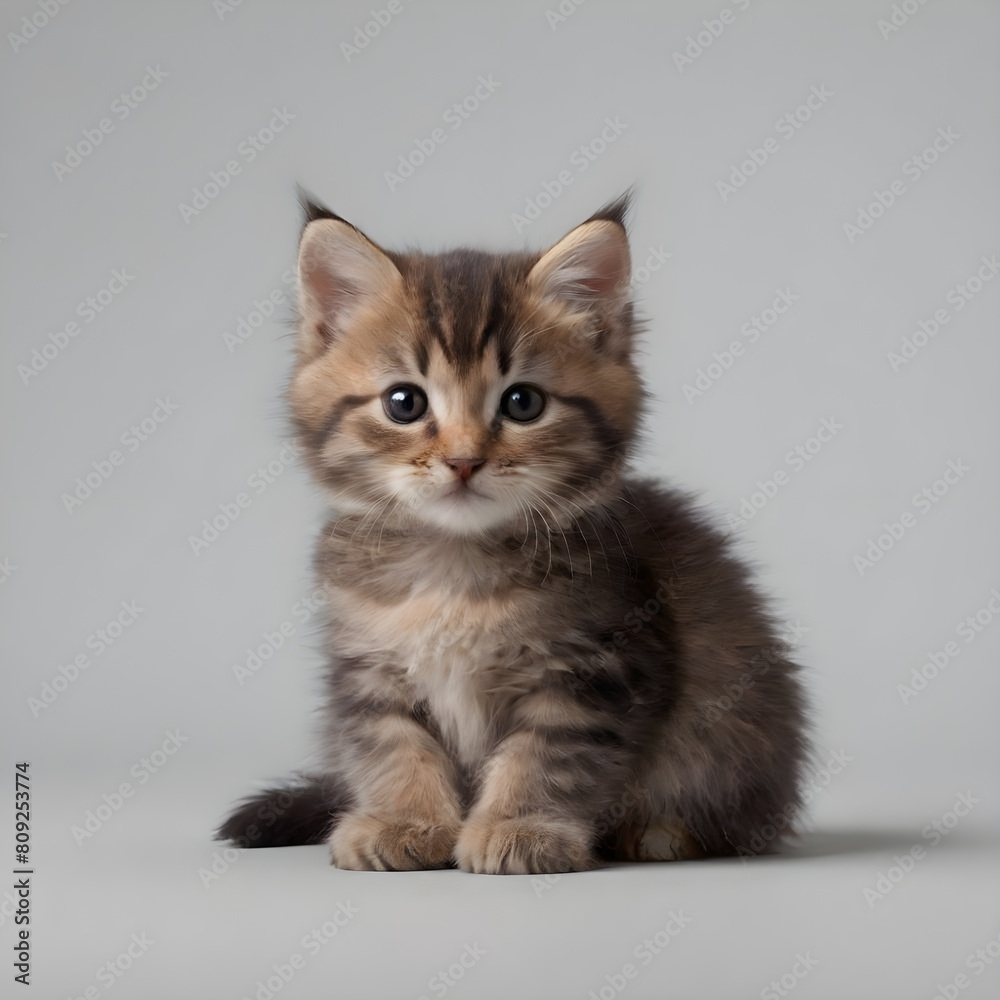 Majestic fluffy Cream-Colored Long-Haired Cat Posing Against a Neutral Background Majestic fluffy Cream-Colored Long-Haired Cat Posing Against a Neutral Background
