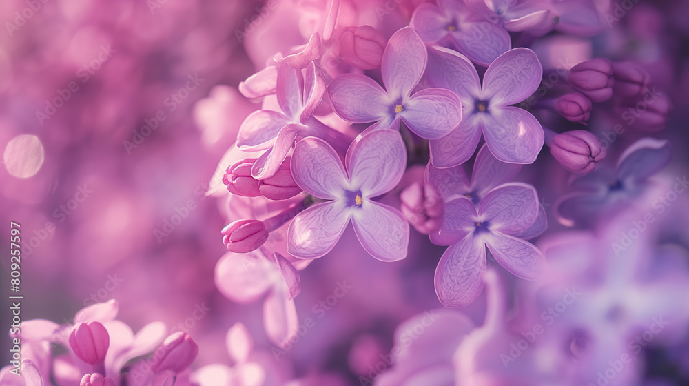 Beautiful purple lilac flowers background. Copy space blue and violet seasonal wallpaper with tiny spring flowers of lilacs in bloom. Beautiful purple lilac flowers background. Copy space blue and violet seasonal wallpaper with tiny spring flowers of lilacs in bloom.