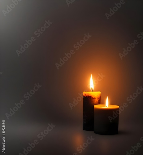 burning candle in the dark generative.ai 