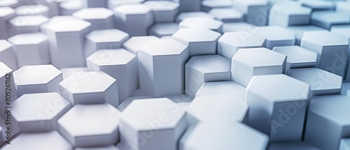 A dynamic geometric design of interlocking hexagons forms a futuristic 3D backdrop.