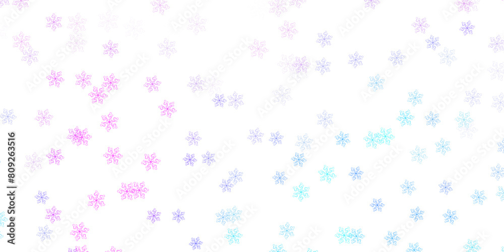 Light pink, blue vector doodle texture with flowers. Light pink, blue vector doodle texture with flowers.