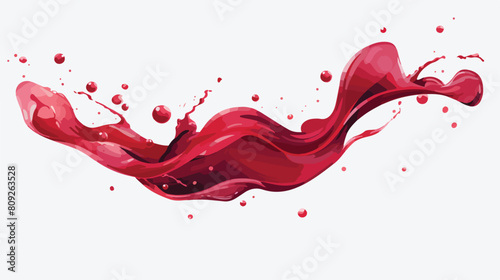 Red wine splash or swash image realistic vector ill