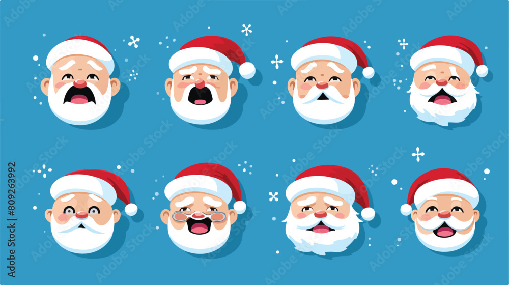 Santa Claus upset confused facial expression cartoo