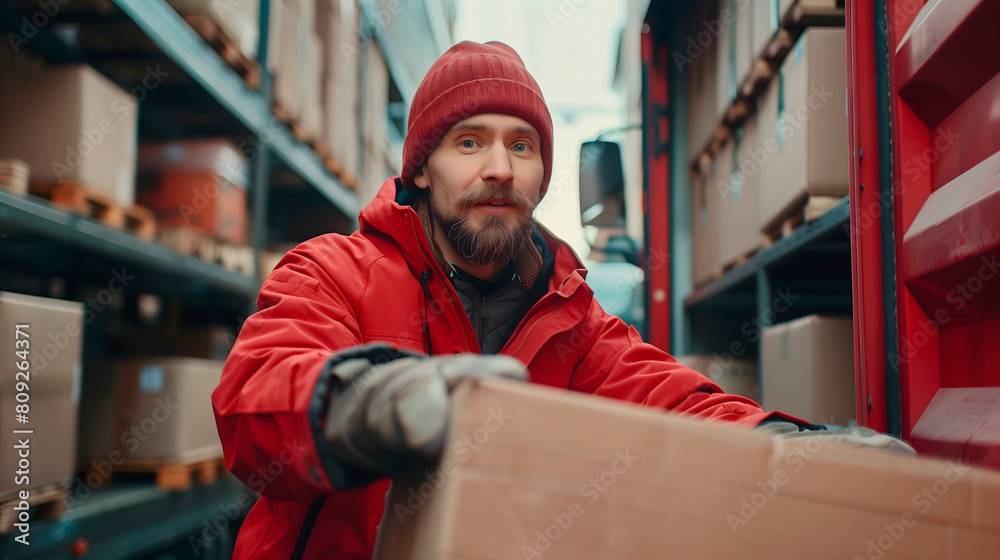 Escenas de trabajadores con paquetes para distribuir
Escenas de trabajadores con paquetes para distribuir