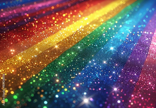 Gay pride flag with glitter. Pride Day concept.