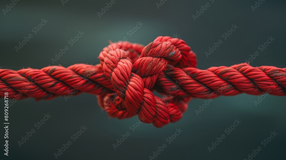 knot with a red rope, close-up, 16:9 knot with a red rope, close-up, 16:9