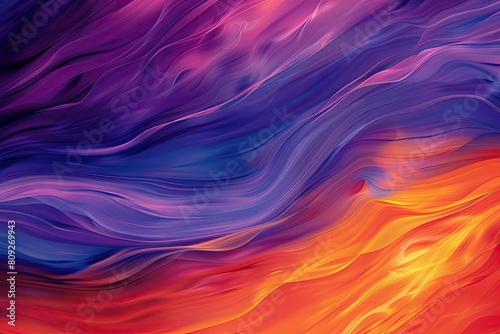 Wallpaper Mural A colorful painting of a fire with a purple and orange flame. The painting is abstract and has a dreamy, surreal feel to it Torontodigital.ca
