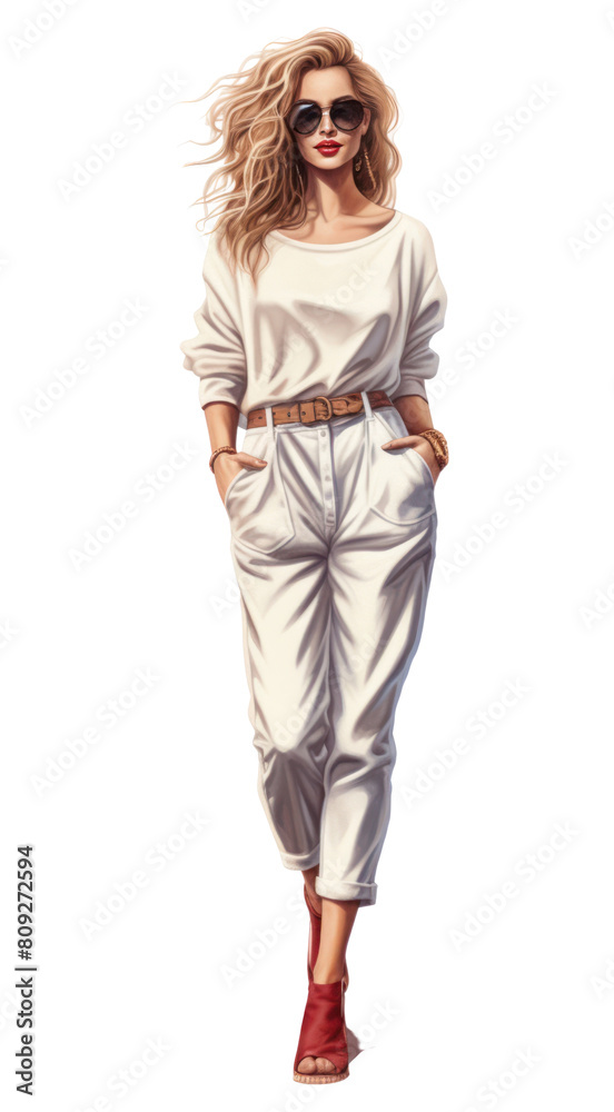 PNG Fashion sleeve adult women. 