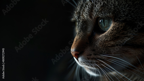 Close-Up Portrait of Cat, Soft Fur Focus