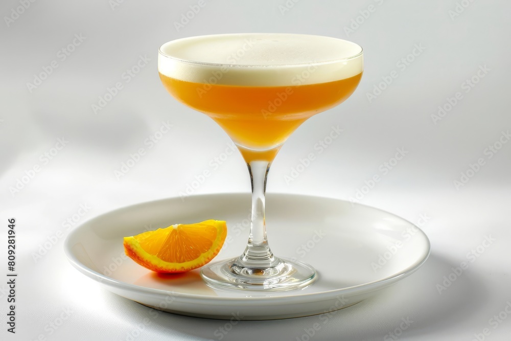 Balanced and Flavorful Whiskey Sour in Elegant Coupe Glass Balanced and Flavorful Whiskey Sour in Elegant Coupe Glass