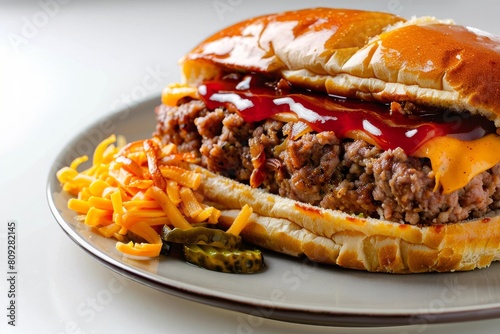 Delicious All-American Down-Home Meatloaf Sandwich with Cheddar