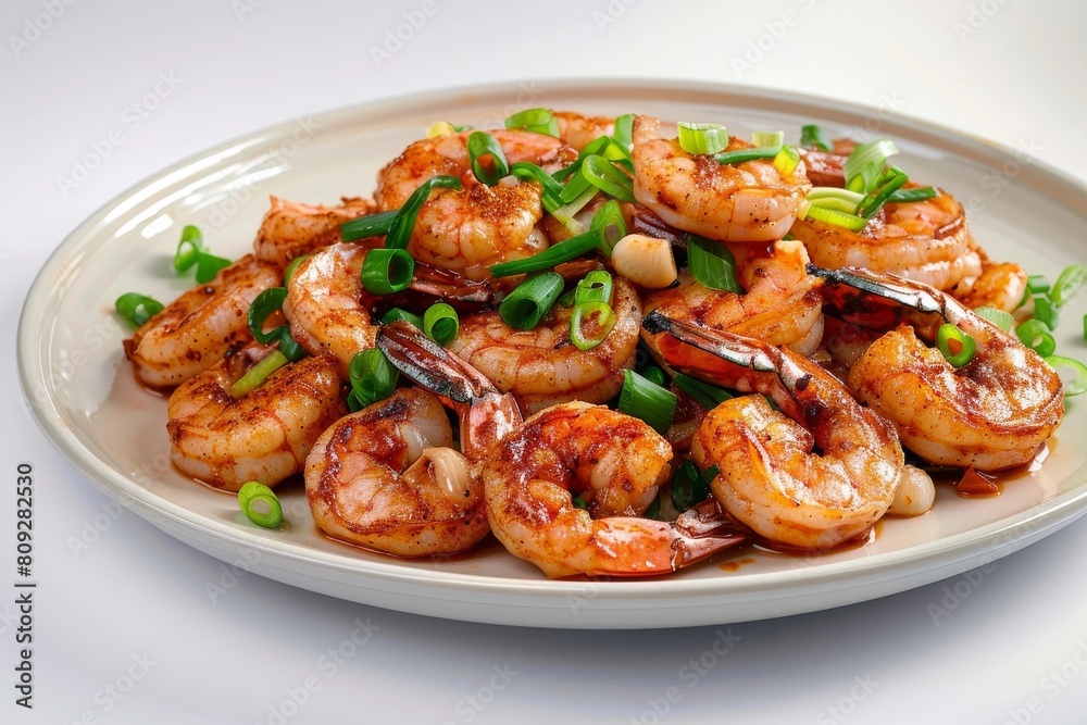 All You Can Eat Shrimp with Green Onion and BBQ Seasoning Mix