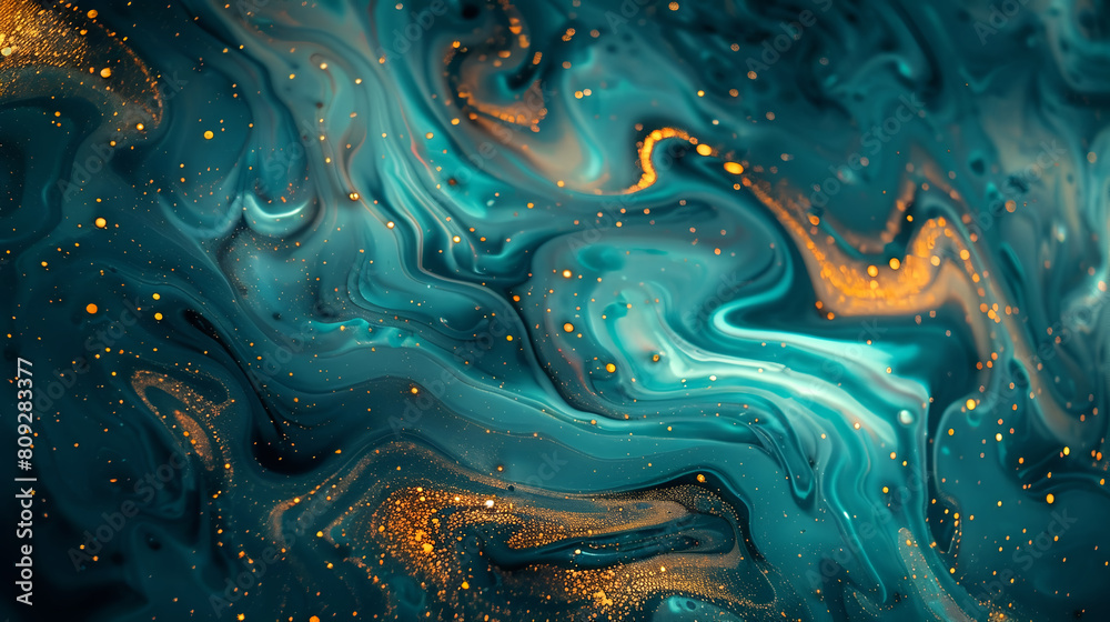 Abstract blue and yellow background with splashes and blots Abstract blue and yellow background with splashes and blots