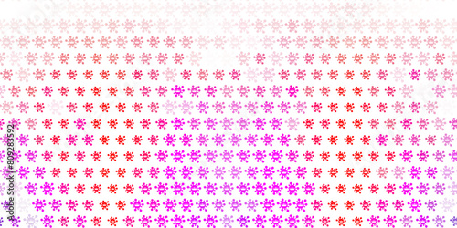 Light Purple, Pink vector pattern with coronavirus elements.