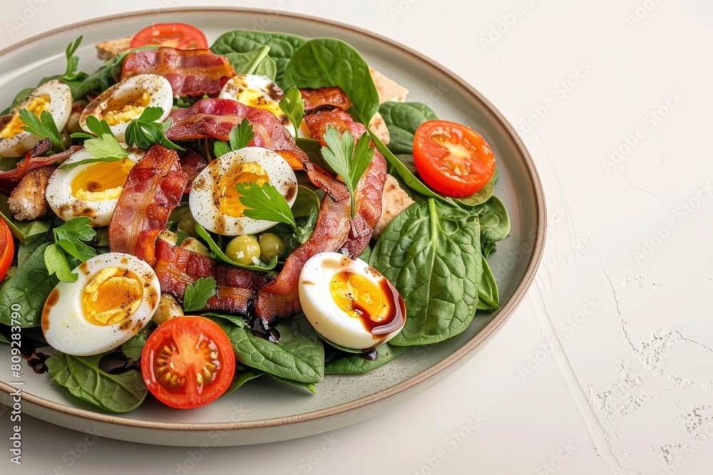 Yummy Breakfast Salad with Homemade Balsamic Dressing Yummy Breakfast Salad with Homemade Balsamic Dressing