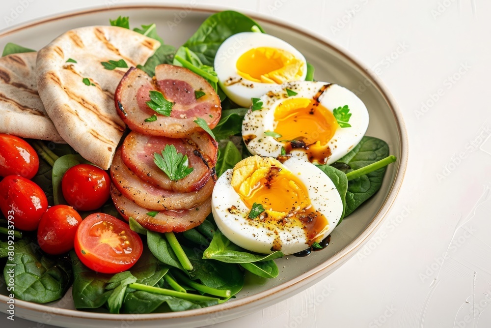 Mouthwatering All Day Breakfast Salad with Burst of Flavors Mouthwatering All Day Breakfast Salad with Burst of Flavors