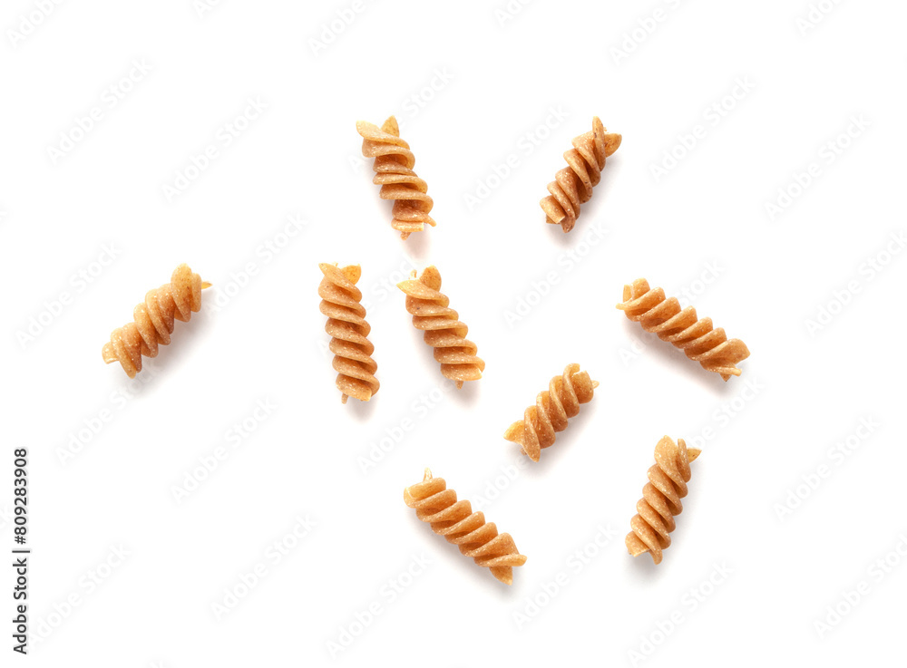 Raw Brown Pasta, Wholegrain Fusilli, Dry Whole Grain Noodle, Raw Spelt Macaroni, Healthy Italy Food Raw Brown Pasta, Wholegrain Fusilli, Dry Whole Grain Noodle, Raw Spelt Macaroni, Healthy Italy Food