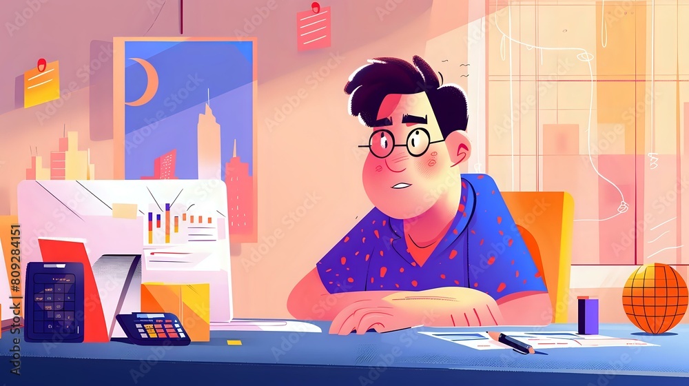 Wealthy Investor Analyzing Financial Data with Globe and Skyline for Wealth Wealthy Investor Analyzing Financial Data with Globe and Skyline for Wealth