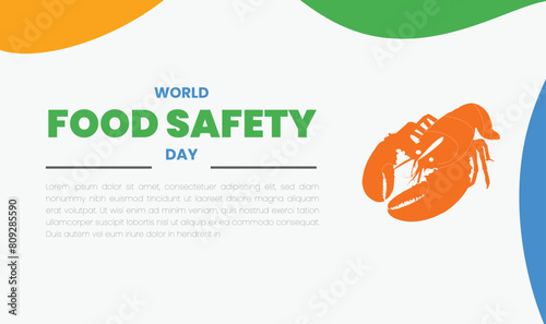 World food safety day June 7 poster templet design