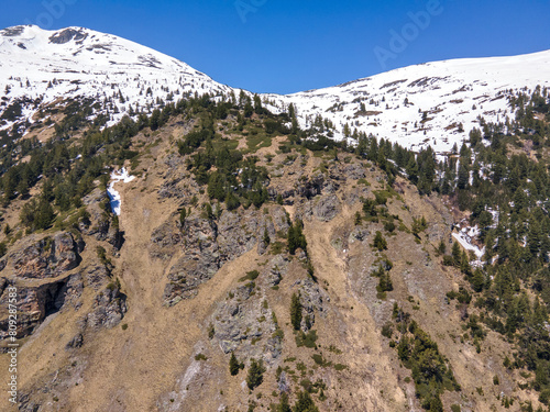 Aerial view of Suhoto Lake at Rila Mountain, Bulgaria photo