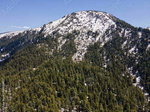 Aerial view of Suhoto Lake at Rila Mountain, Bulgaria photo