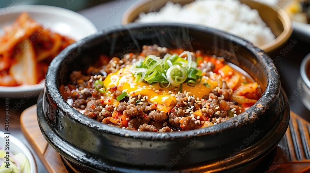 Hobakjuk of Korean traditional food. Generative Ai