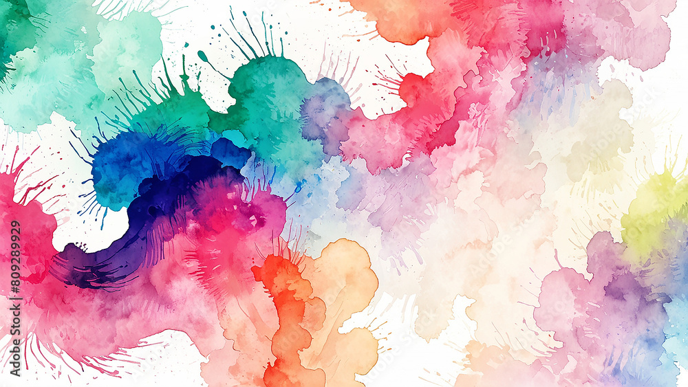 Fototapeta premium Mixed color watercolor background Abstract watercolor wallpaper