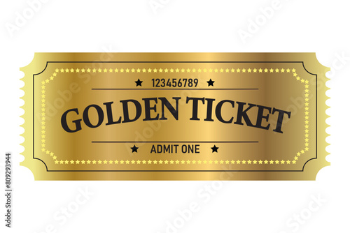 Golden Ticket Template Images