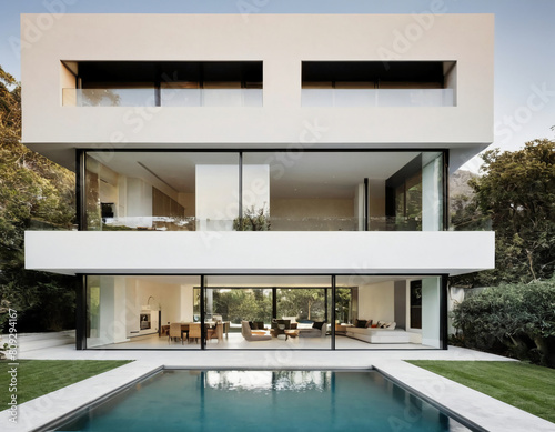 modern house with swimming pool